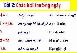 Chào Hỏi Tiếng Hàn Quốc